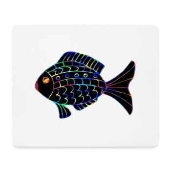 Poisson - Tapis de souris (format paysage) - blanc - Devant