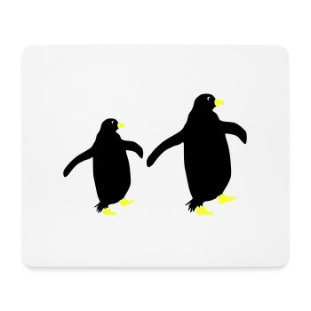 pinguin silhouette 2 - Mousepad (Querformat) - Weiß - Vorne