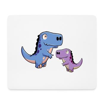 Dinosaurus Dino Uhrzeit Steinzeit Kinder Baby Kind - Mousepad (Querformat) - Weiß - Vorne