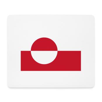 Groenland flag / Drapeau Groenland - Mouse Pad (horizontal) - white - Front