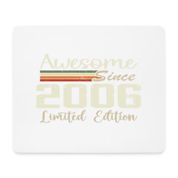 Jubiläum 18 Jahre Jahrgang 2006 Geschenk 2006 - Mousepad (Querformat) - Weiß - Vorne