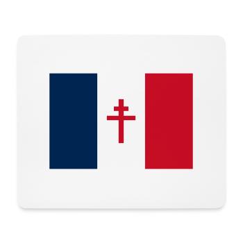 Drapeau de la FFL - Tapis de souris (format paysage) - blanc - Devant