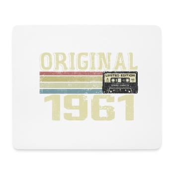 1961 Fêtes D’anniversaire - Cadeau Retro 1961 - Tapis de souris (format paysage) - blanc - Devant