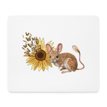 Chinchilla Nager Nagetier Blume Fantasy Falter - Mousepad (Querformat) - Weiß - Vorne