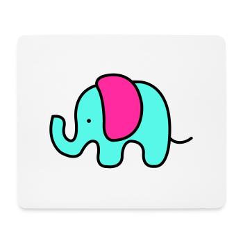 baby elefant - Mousepad (Querformat) - Weiß - Vorne