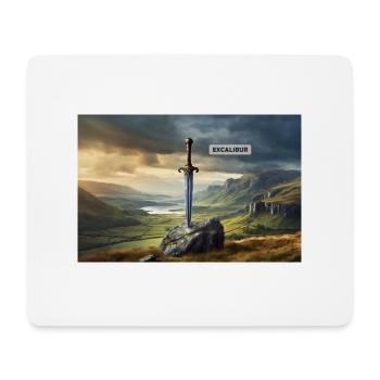 wunderschöne mythische Orte – Excalibur König Artus - Mousepad (Querformat) - Weiß - Vorne