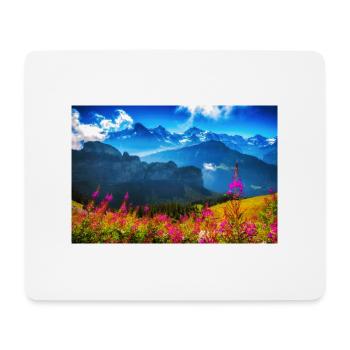 SOMMER ALPEN - Mousepad (Querformat) - Weiß - Vorne