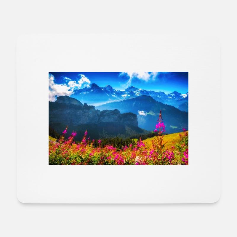 SUMMER ALPS - Mouse Pad (horizontal) - white