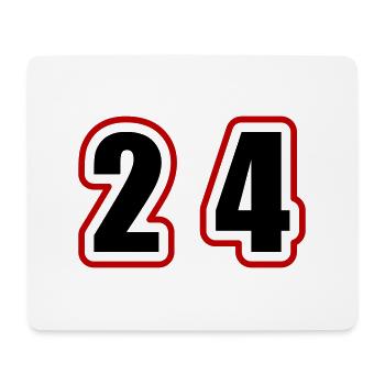 24 Zahl College - Mousepad (Querformat) - Weiß - Vorne