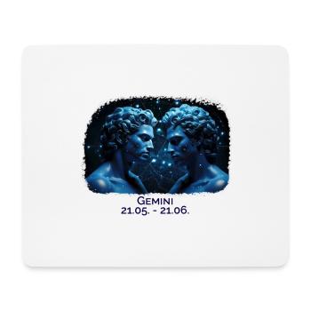 Sternzeichen Zwilling M Datum - Mousepad (Querformat) - Weiß - Vorne