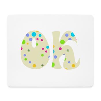 Ok - Mousepad (Querformat) - Weiß - Vorne