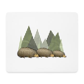 Igel - Mousepad (Querformat) - Weiß - Vorne