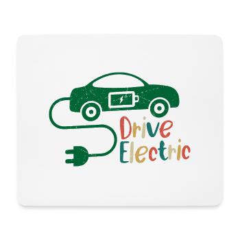 Voiture de recharge électrique pour conducteur électrique - Tapis de souris (format paysage) - blanc - Devant