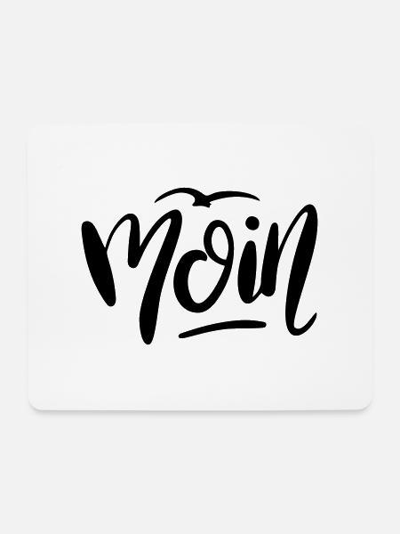 Moin Möwe Moment - Mousepad (Querformat) - Weiß