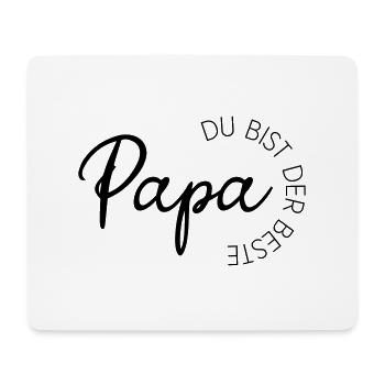 Papa-Perfektion - Papa du bist der Beste - Mousepad (Querformat) - Weiß - Vorne