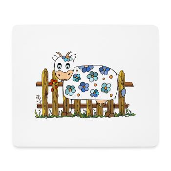 Vache - Tapis de souris (format paysage) - blanc - Devant