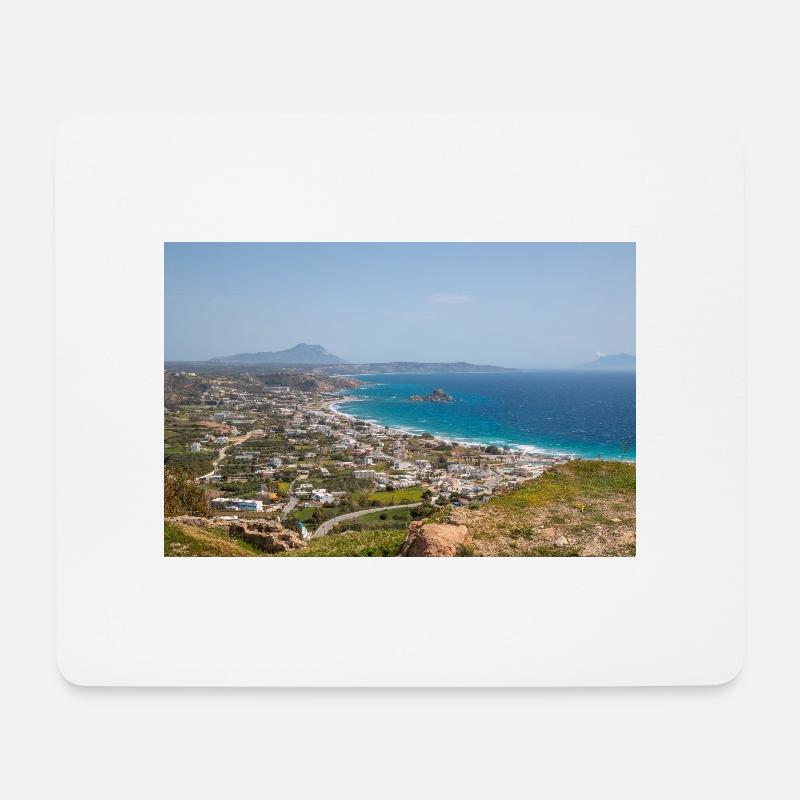 Landschaftsansicht der Burg von Kefalos Insel Kos - Mousepad (Querformat) - Weiß