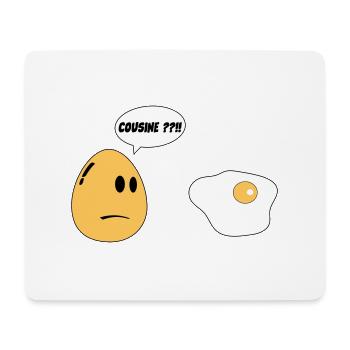 Cousin egg - Mouse Pad (horizontal) - white - Front