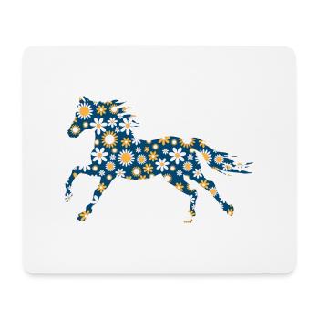 horse pony rider rider - Mouse Pad (horizontal) - white - Front