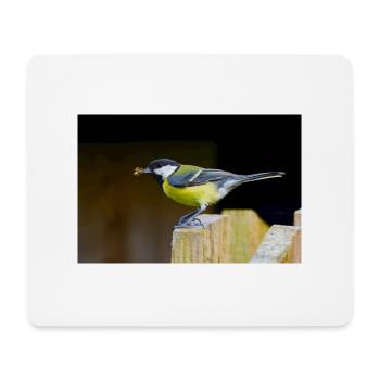 Great Tit with Spider - Mouse Pad (horizontal) - white - Front