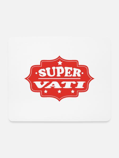 SUPER VATI - Mousepad (Querformat) - Weiß