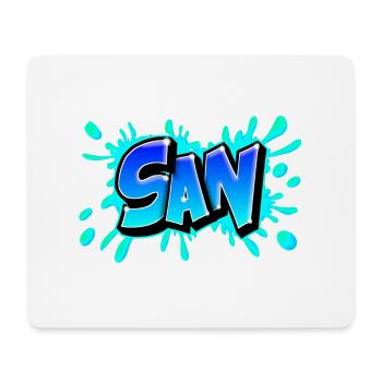 Graffiti San splash bleu - Tapis de souris (format paysage) - blanc - Devant
