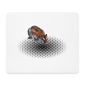 Gepunkteter Tiger - Mousepad (Querformat) - Weiß - Vorne