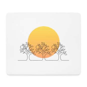Abstrakter Sommerwald - Mousepad (Querformat) - Weiß - Vorne