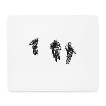 BMX Rennen - Mousepad (Querformat) - Weiß - Vorne