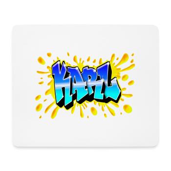 GRAFFITI KARL SPLASH JAUNE - Tapis de souris (format paysage) - blanc - Devant
