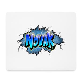 Graffiti NOVAK cracks Birthday Gift child - Mouse Pad (horizontal) - white - Front
