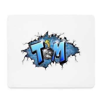 TOM GRAFFITI NAME By Max le Tagueur french streeta - Mouse Pad (horizontal) - white - Front