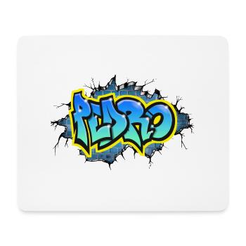 PEDRO GRAFFITI NAME Cracked By Max Tagged it - Mouse Pad (horizontal) - white - Front