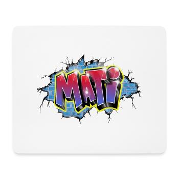 MATI GRAFFITI NAME - Mouse Pad (horizontal) - white - Front