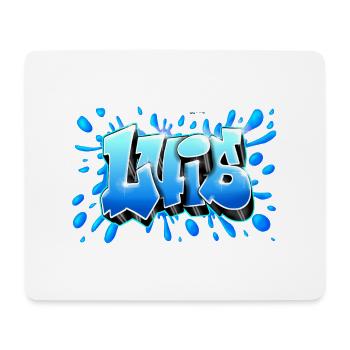 Luis graffiti prénom splash imprimable sur tout - Tapis de souris (format paysage) - blanc - Devant