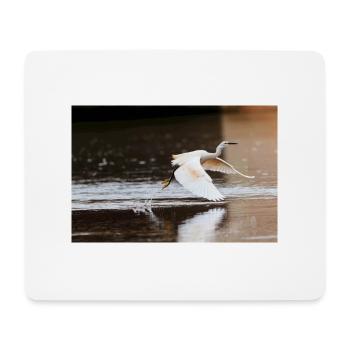 Little Egret 8 - Mouse Pad (horizontal) - white - Front