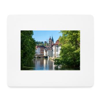 Cityscape of Esslingen am Neckar from Agnesbrücke - Mouse Pad (horizontal) - white - Front
