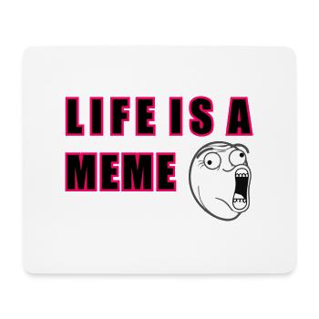 Das Leben ist ein Meme - Mousepad (Querformat) - Weiß - Vorne