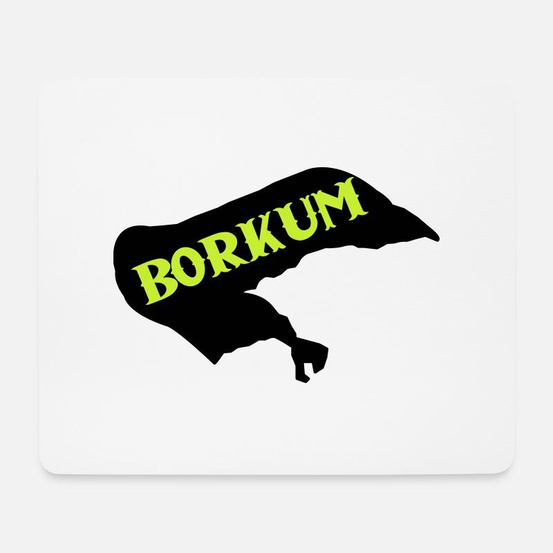 borkum insel - Mousepad (Querformat) - Weiß