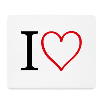 herz i heart - Mousepad (Querformat) - Weiß - Vorne