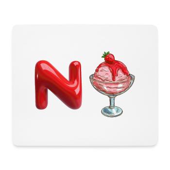 N - Ice "Nice Treat" - Mousepad (Querformat) - Weiß - Vorne
