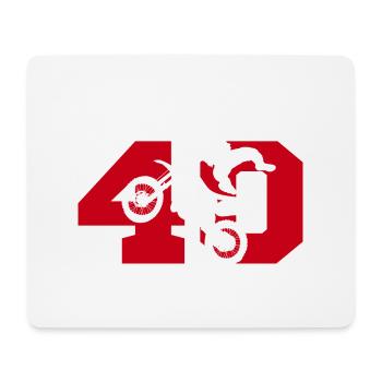 Moto 40 biker - Mouse Pad (horizontal) - white - Front