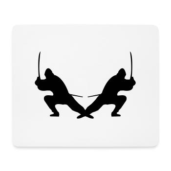 ninjas - Mousepad (Querformat) - Weiß - Vorne