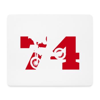 Moto 74 motard - Mouse Pad (horizontal) - white - Front