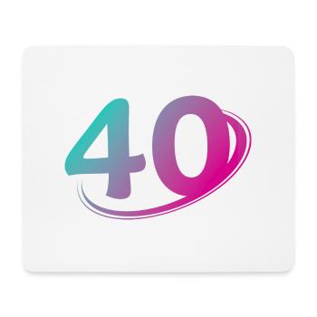 Number 40 multicolor - Mouse Pad (horizontal) - white - Front