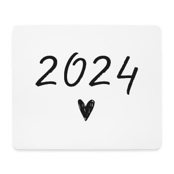2024 Herzgeburtstag - Mousepad (Querformat) - Weiß - Vorne