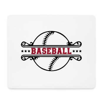 baseball - Mousepad (Querformat) - Weiß - Vorne