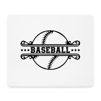 baseball - Mousepad (Querformat) - Weiß - Vorne