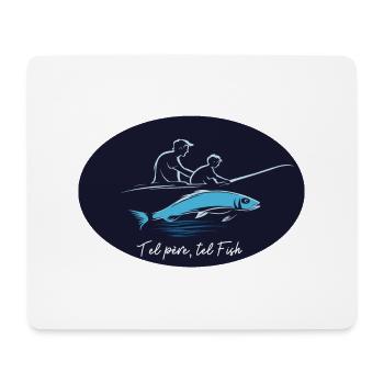 Fischer vom Vater auf den Sohn - Passion pêche - Mousepad (Querformat) - Weiß - Vorne