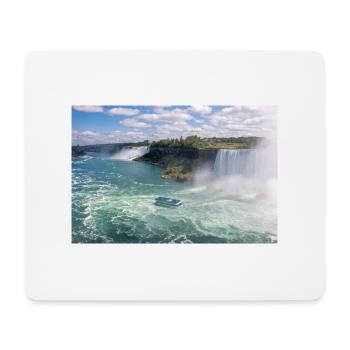 Die Skyline von Niagara City und das Panorama der Niagarafälle - Mousepad (Querformat) - Weiß - Vorne